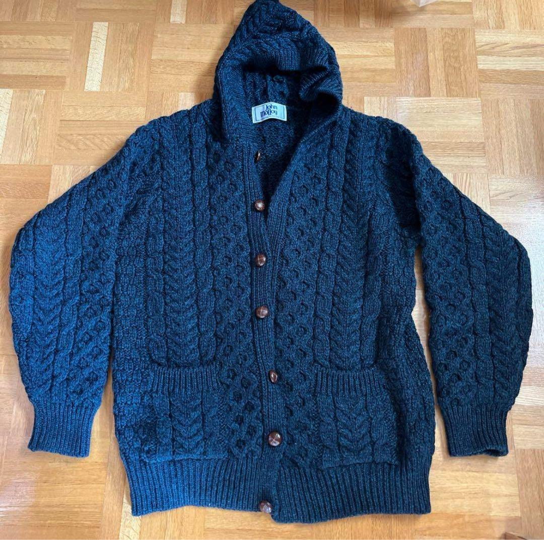 JohnMolloy アラン ケーブル ニットジャケット カーディガン