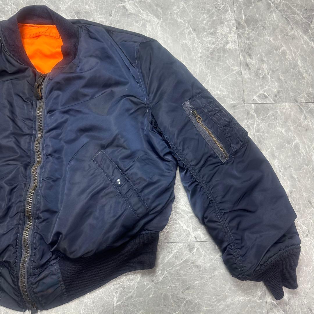 【希少】アルファ　MA-1 SCOVILL J-8279D 69s ネイビー　L