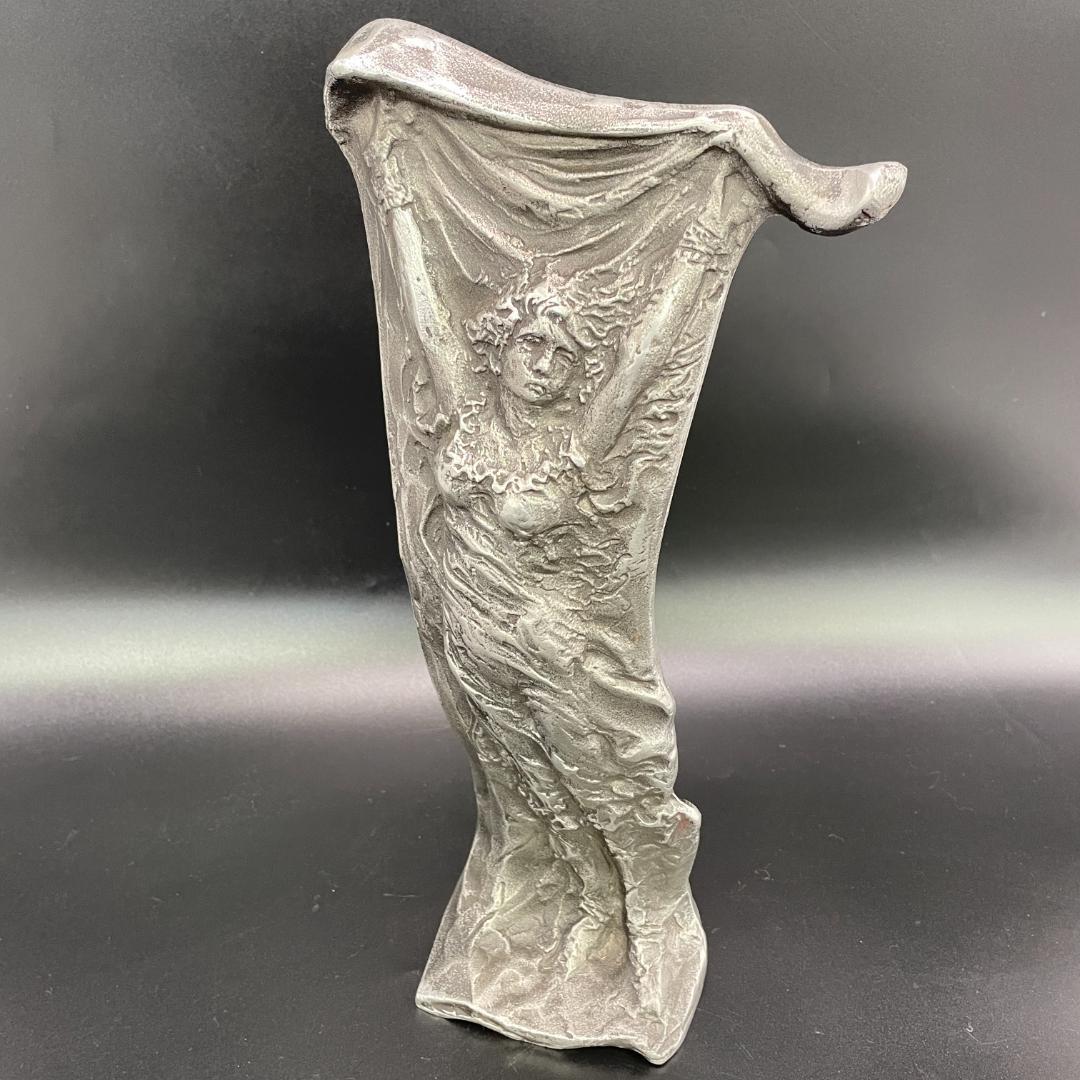 銘有 田島義朗 アルミ鋳物製 造形彫刻 現代彫刻 高さ32.5cm SB20