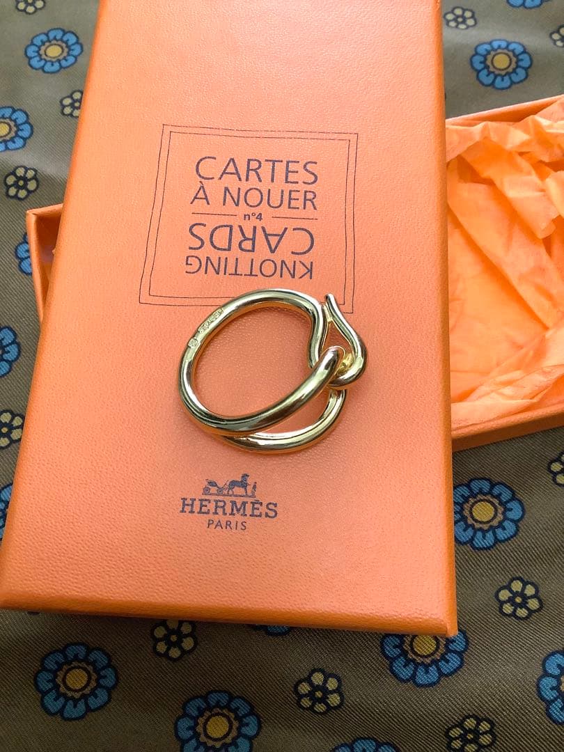 【美品】HERMES エルメス スカーフリング 《ジャンボ》ゴールド