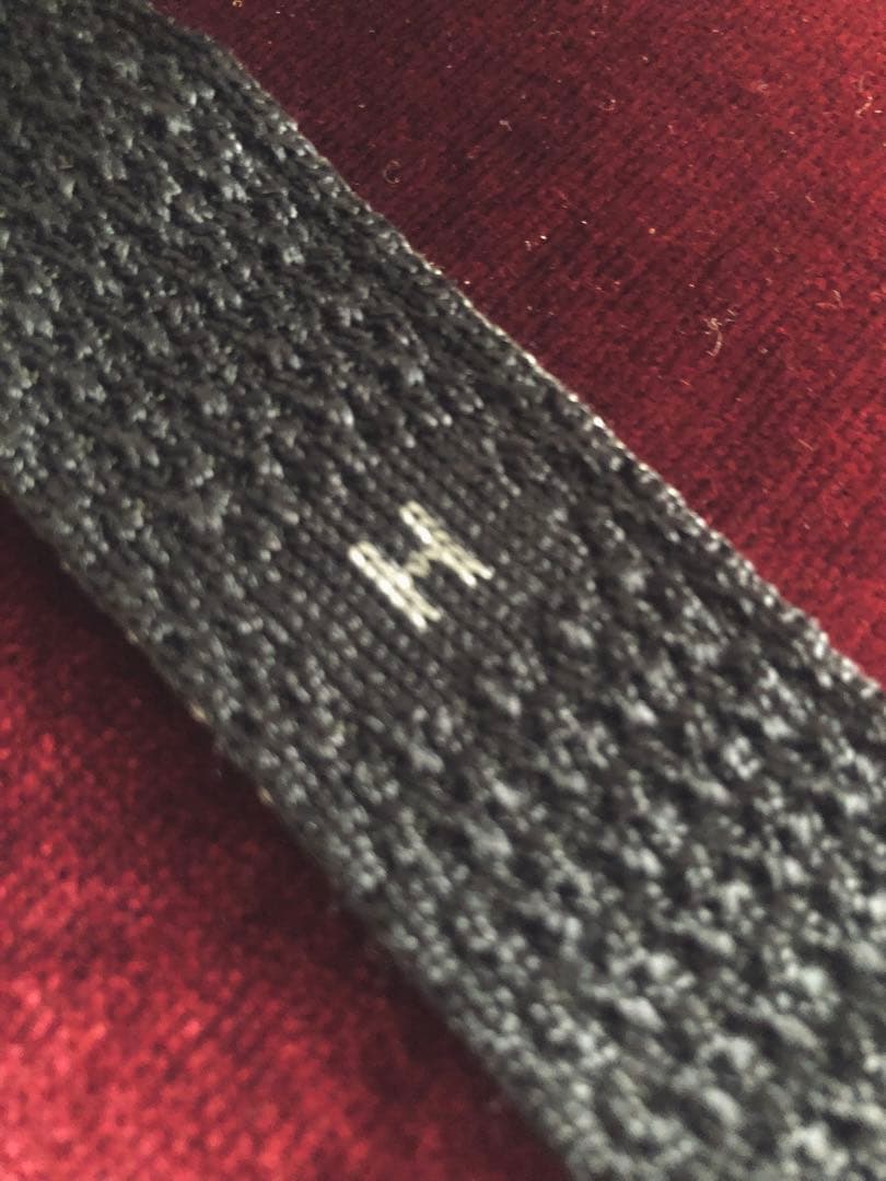 エルメス　ネクタイ　黒✗グレー　H柄 無地　ニットタイ　Hermes