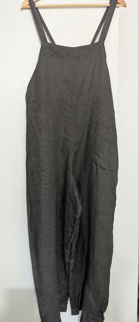 かぐれ　リネンサロペット　チャコール