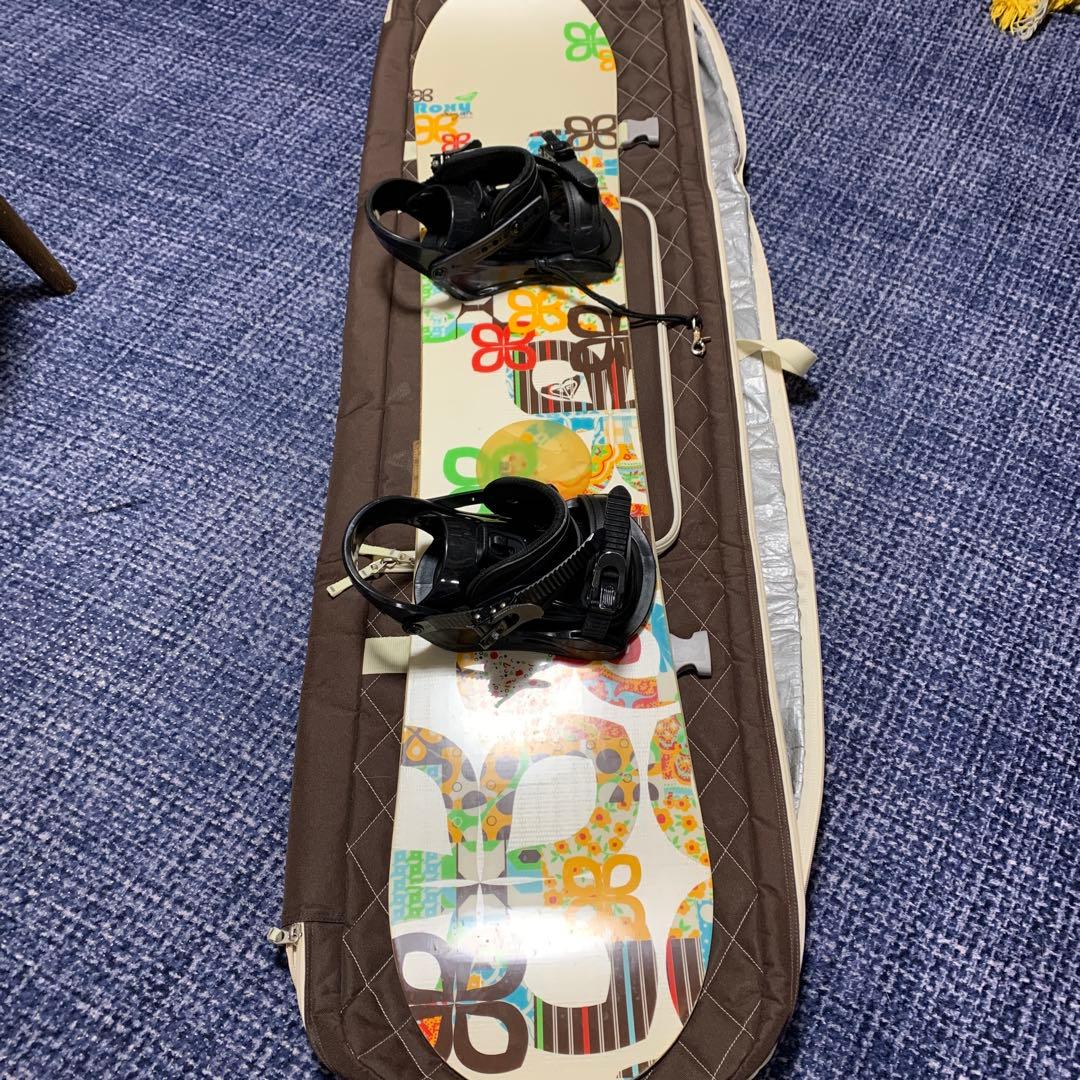 Roxy スノーボード バインディング付き　ケース付き 142