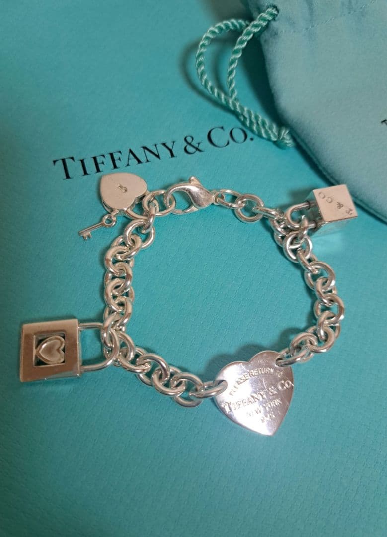 専用 ティファニー ハート カデナ キューブ シルバーブレスレット