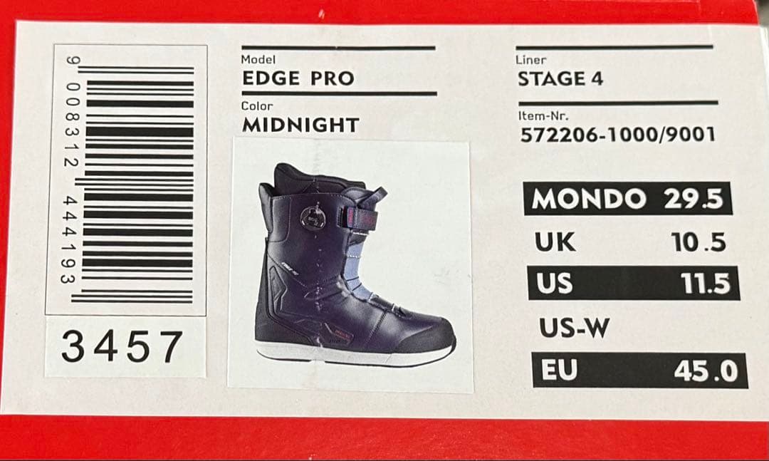 EDGE PRO スノーボードブーツ MIDNIGHT 29.5