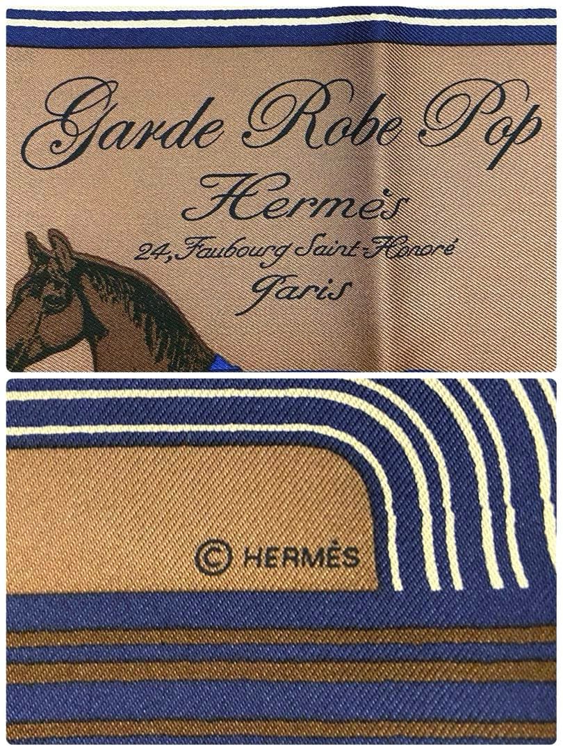 希少 新品未使用 エルメス シルクスカーフ ガヴロッシュ ガルドローブポップ 馬
