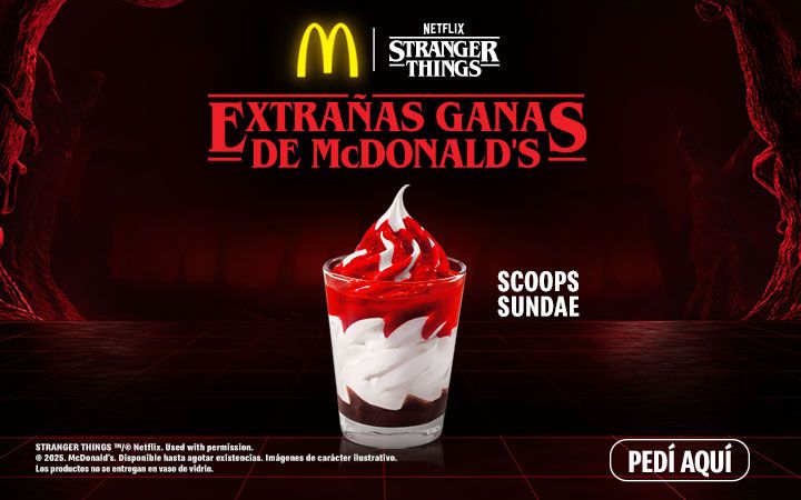 マクドナルド×『ストレンジャー・シングス』：“裏側の世界”仕様の限定
