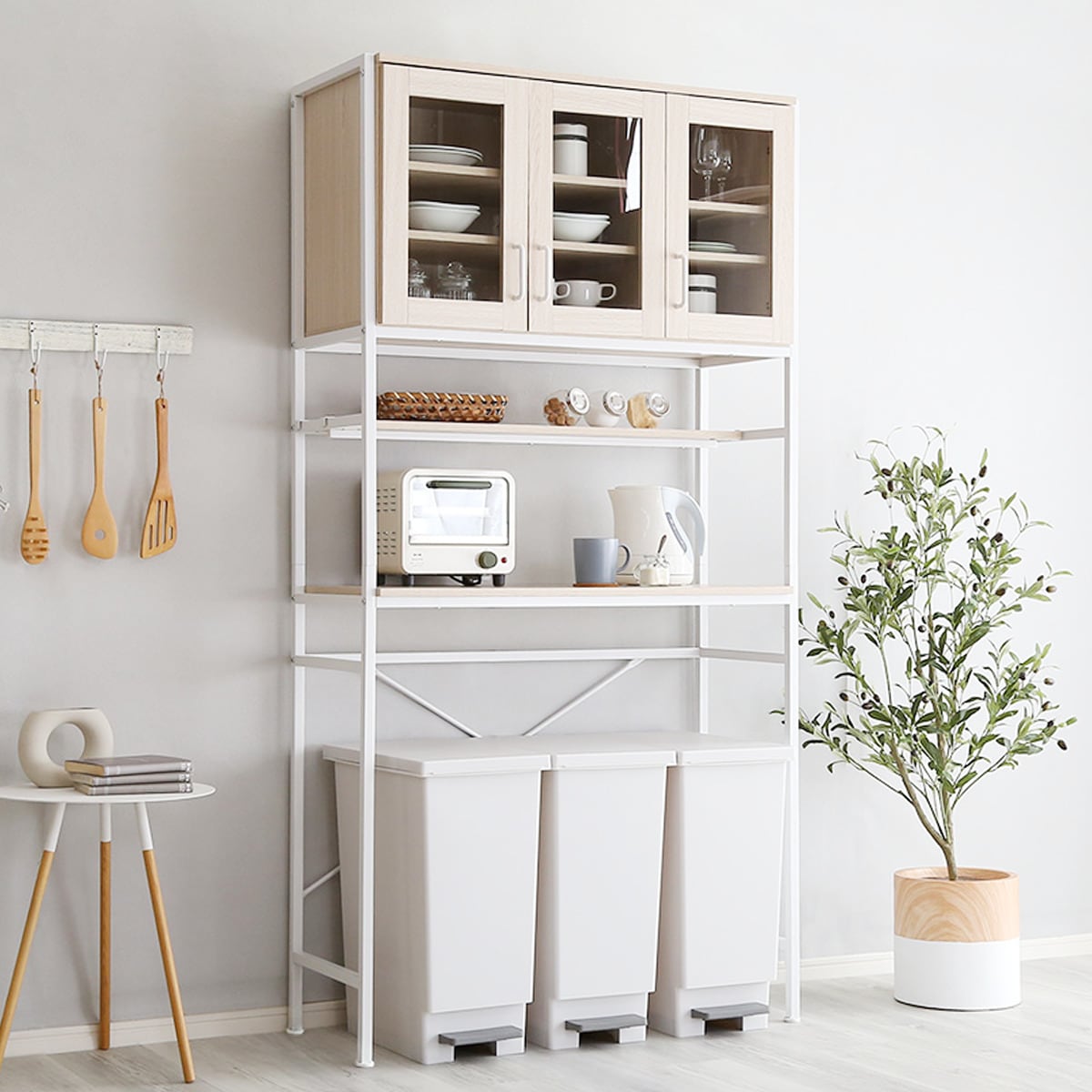 楽天市場】ナチュラルテイストのごみ箱上ラック ワイド （WW） ニトリ