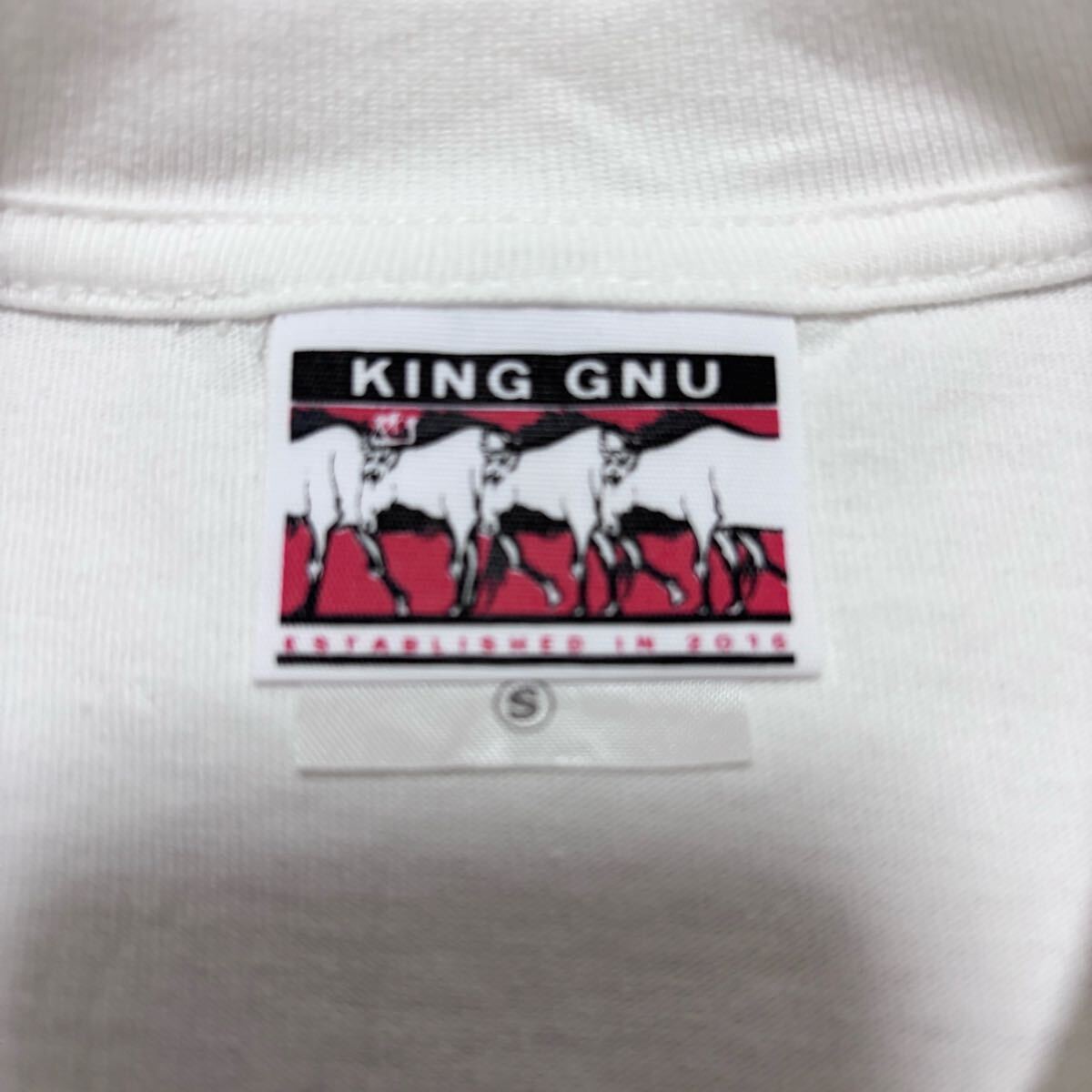 レア King Gnu キングヌー 2021 THE GAME ライブ Tシャツ S 白 常田大