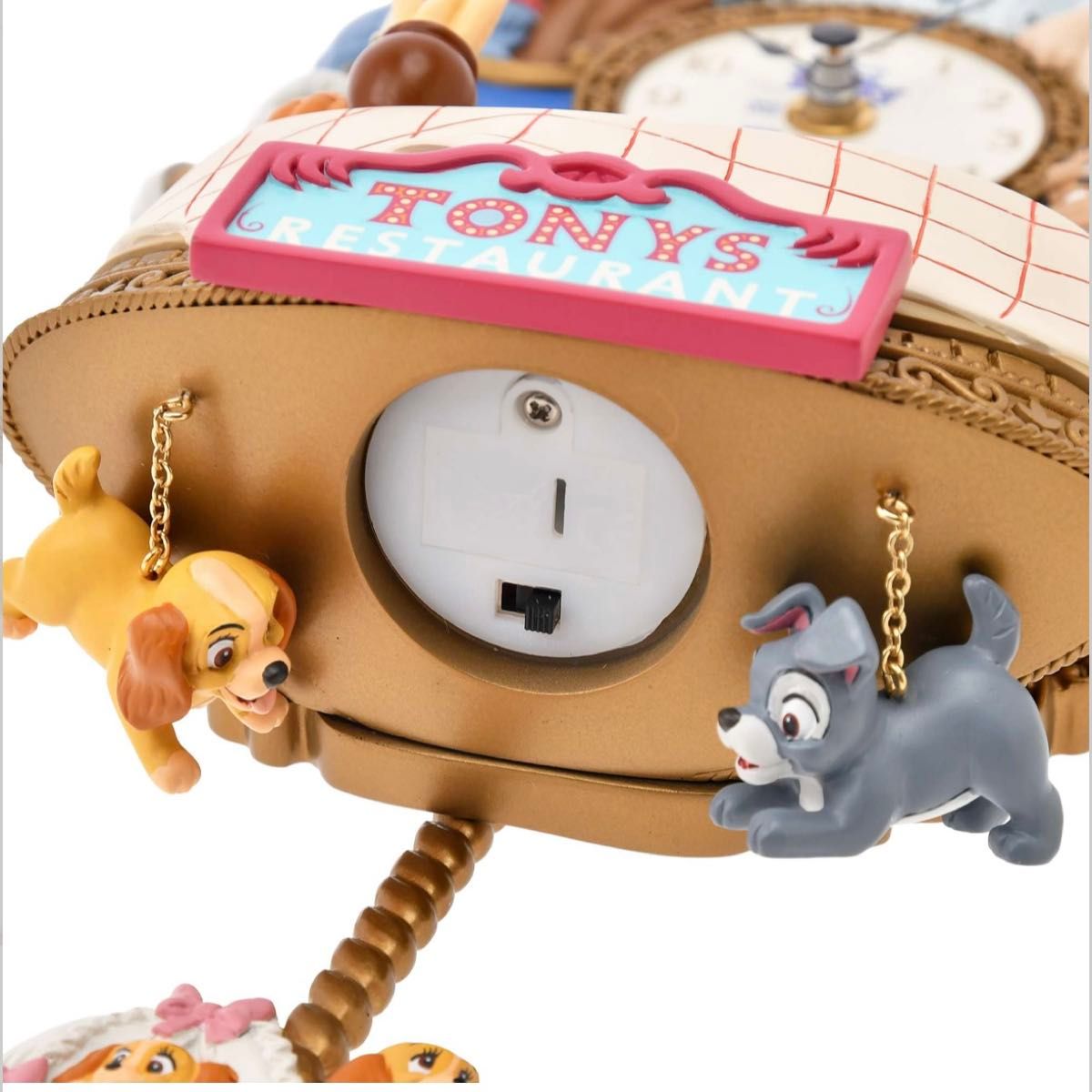 ディズニー わんわん物語 時計 ライトアップ LADY AND THE TRAMP 70TH