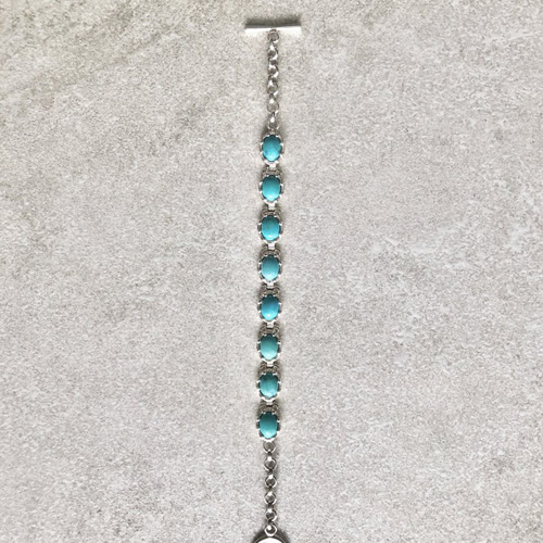 シルバー925ターコイズチェーンブレスレット【ARDANI energy jewelry