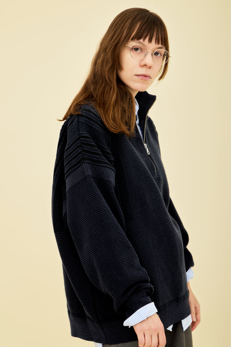 YASHIKI Fuyushigure Half Zip Knit （冬時雨） – CASDAY / キャスデイ