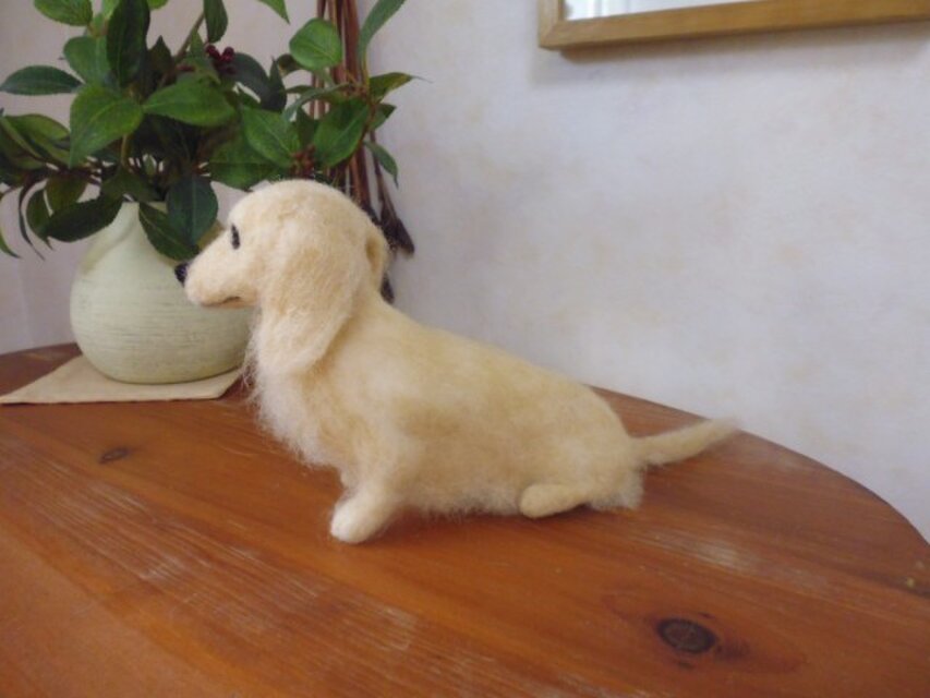 ミニチュアダックス・クリーム＊羊毛フェルト＊ | iichi 日々の暮らし