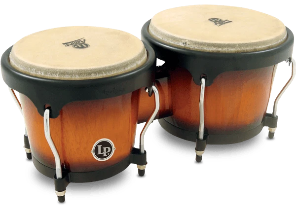 LP, Aspire Series Wood Bongos, Vintage Sunburst