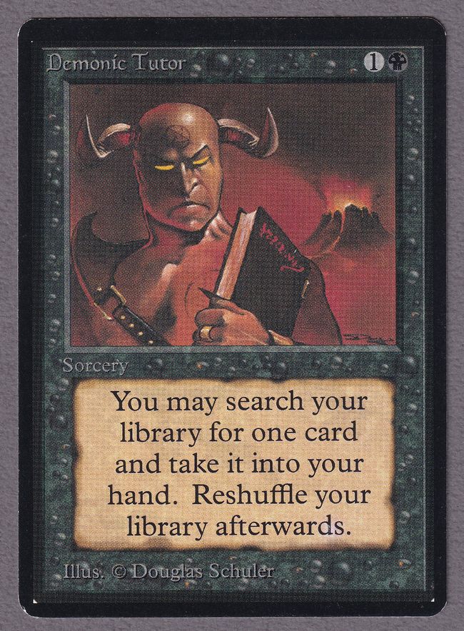 委託商品】《悪魔の教示者/Demonic Tutor》[Summer Magic] 黒 NM