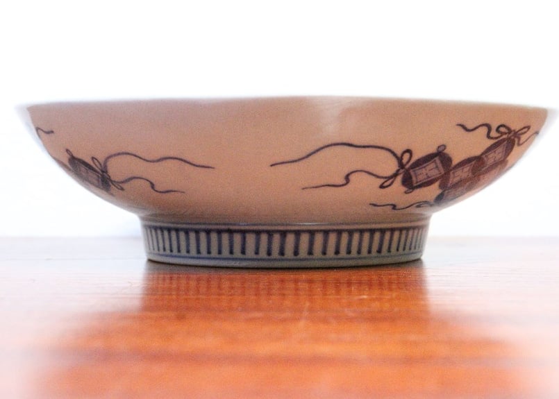 江戸幕末鍋島染付牡丹図7寸台皿③ | 吉祥寺PukuPuku