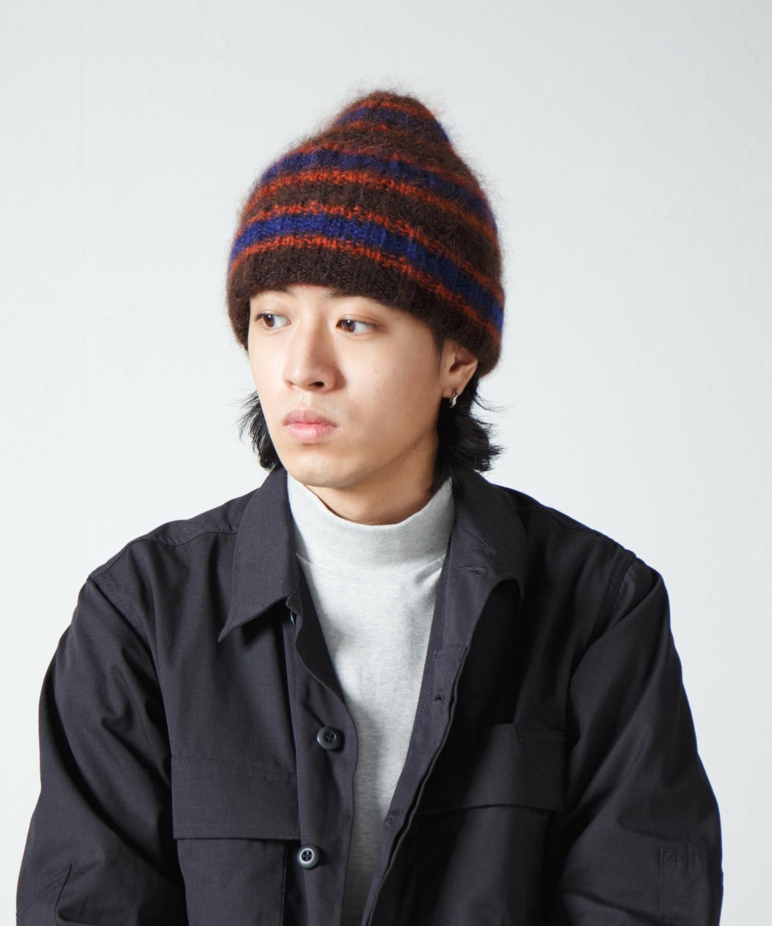 Racal Mohair Border Knit Cap 1319 | モヘアボーダーニットワッチ