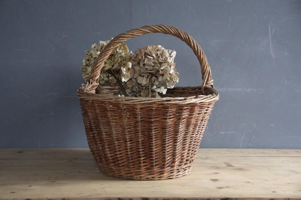 フランスアンティーク バスケット大 - L'atelier Brocante / ラトリエ