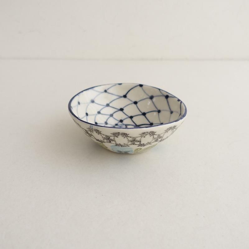 美品】つちやまり *ボウル 13cm*食器うつわキッチン作家花柄【陶器
