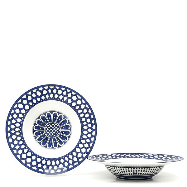 HERMES（エルメス） 食器 ブルーダイユール スーププレート 21cm 2枚