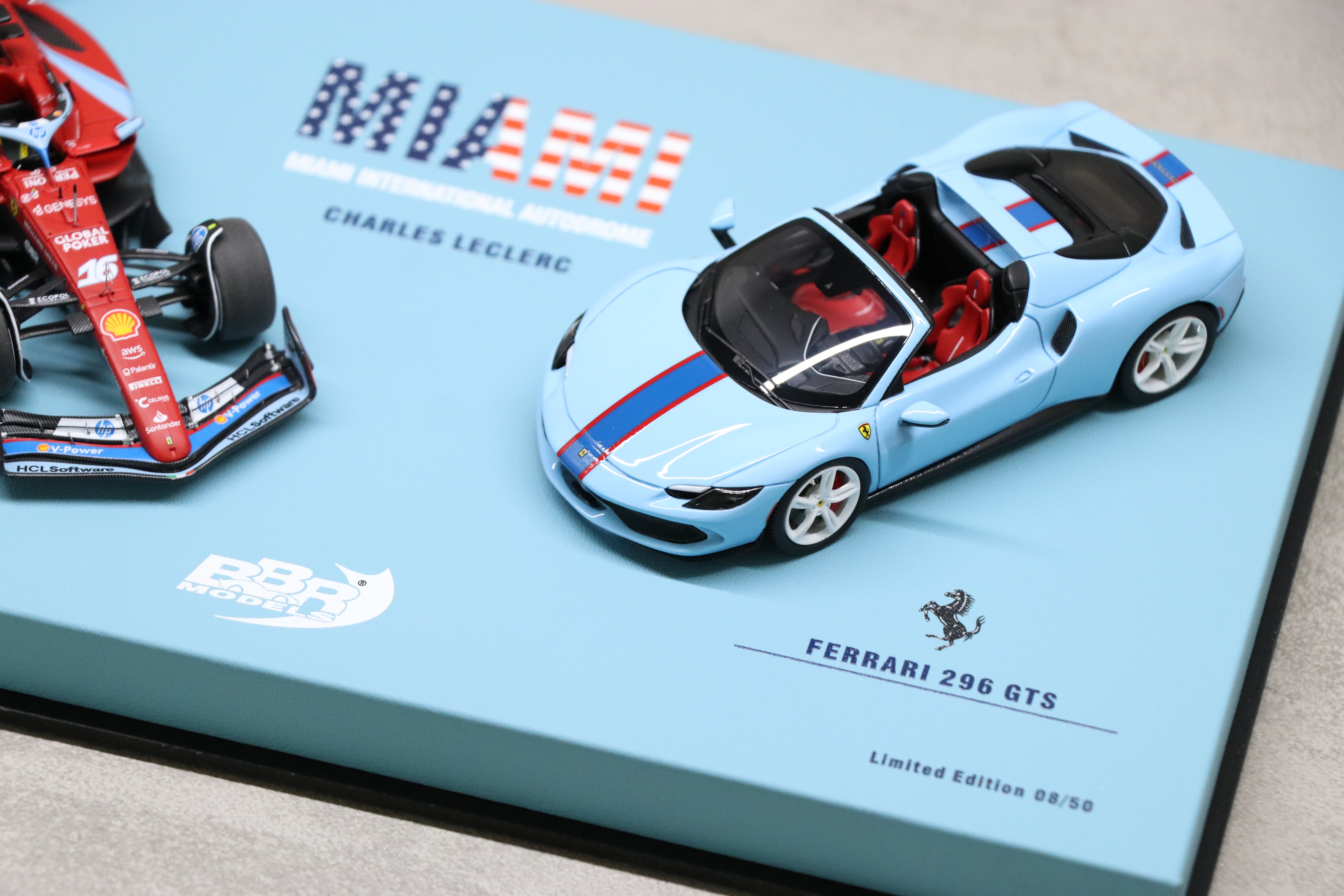 BBR Ferrari SF-24 and 296 GTS special livery Miami GP 2024