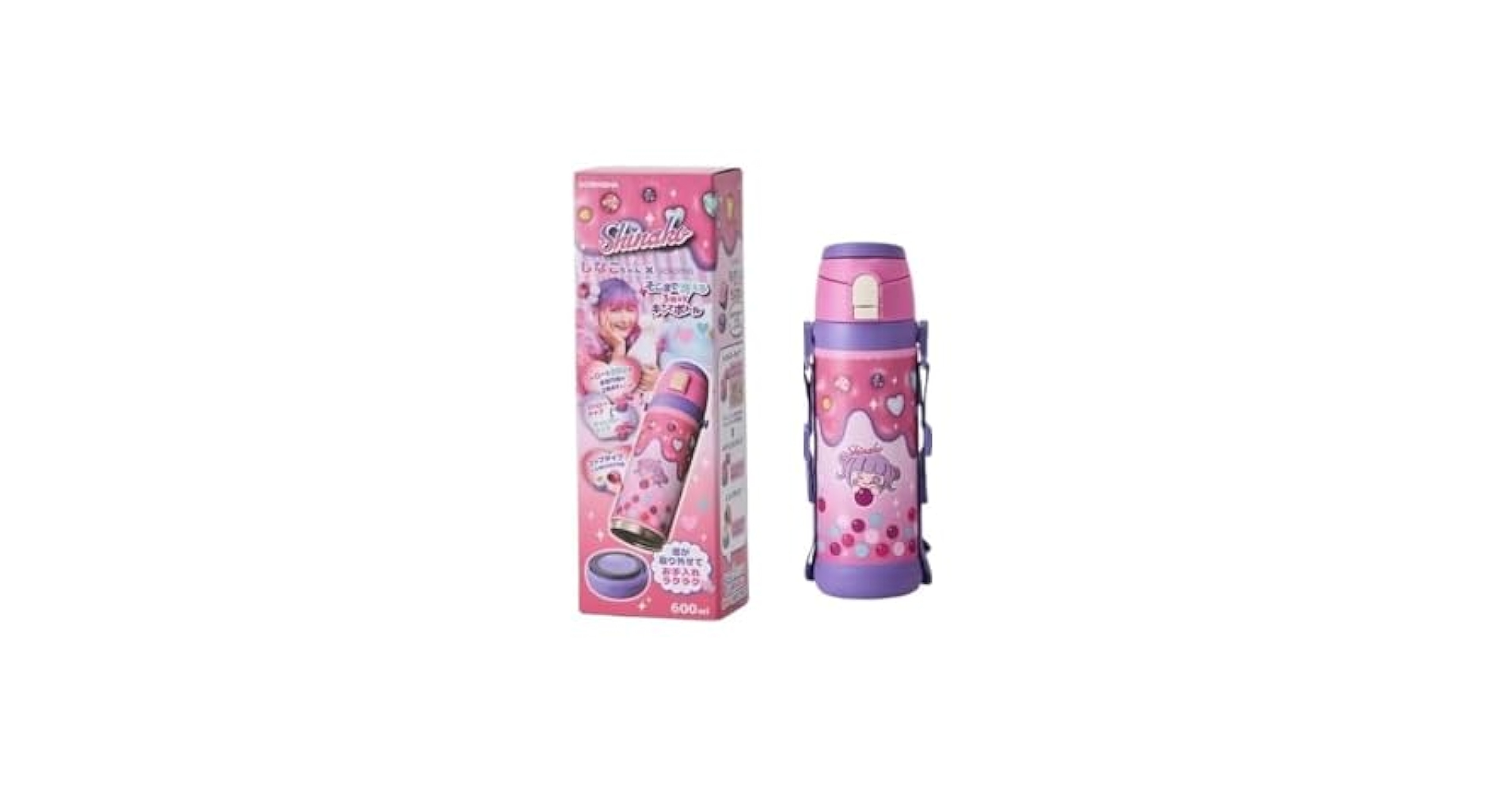 Amazon | しなこちゃん そこまで洗える3WAY キッズボトル 600ml 水筒
