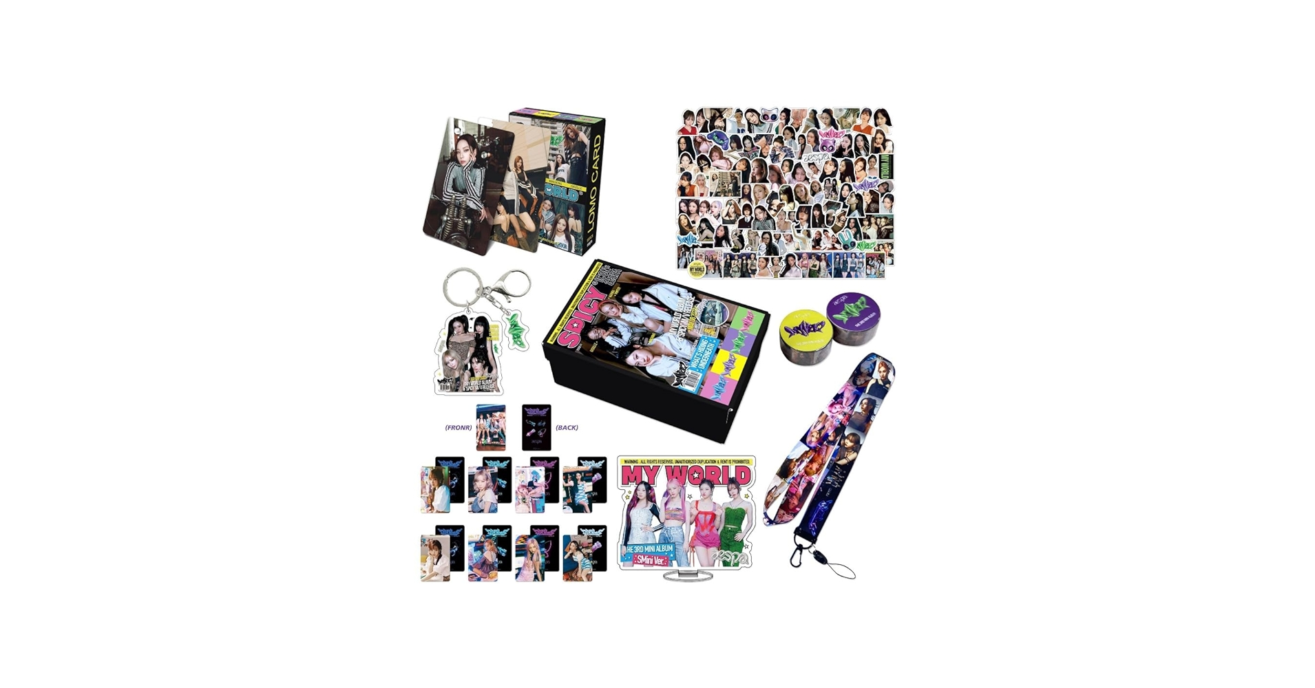 Amazon.co.jp: Aespa 新アルバム「MY WORLD」福袋 ファン用品 アクリル
