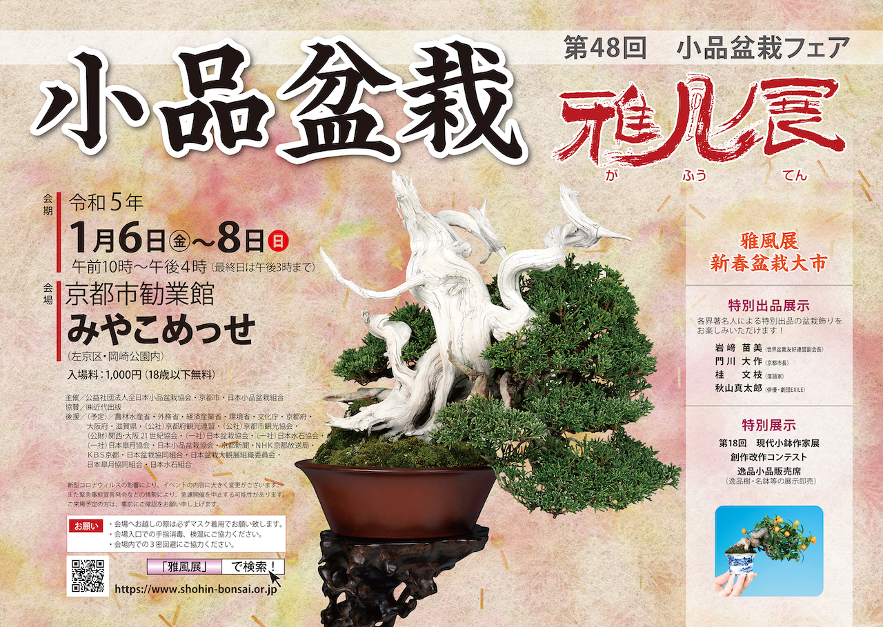 第48回 雅風展のご案内 - 公益社団法人全日本小品盆栽協会