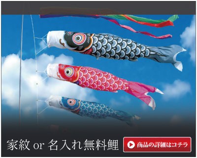 こいのぼり 鯉のぼり 五色吹き流し単品3m : 恵月人形本舗 - 通販