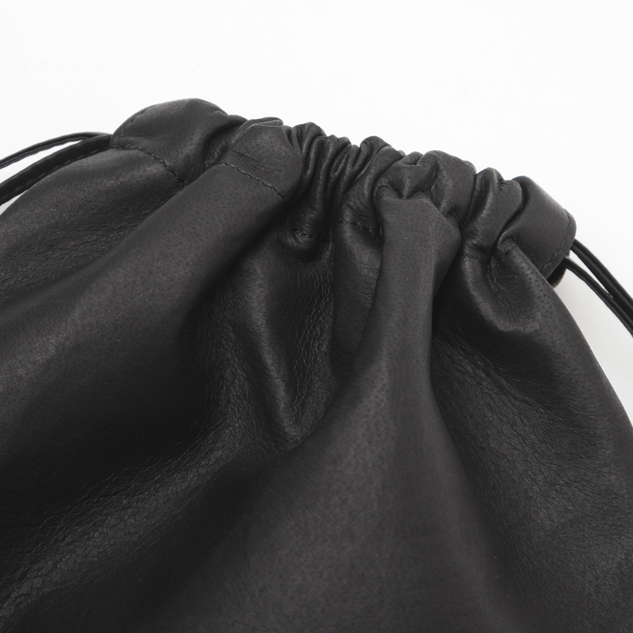 Aeta / アエタ | DA76 Double Faced DRAWSTRING POUCH : L - Black