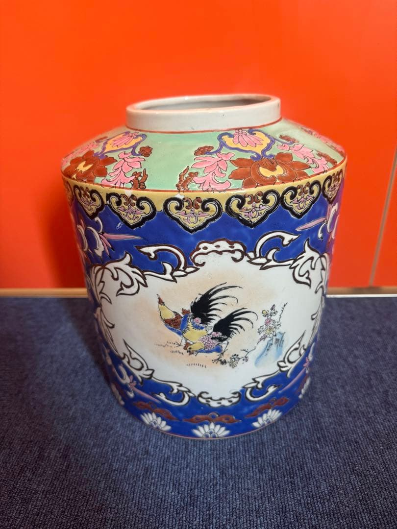 1565 骨董品　花瓶　時代物 レトロ/壺/中国/N.P.E.A/花瓶/骨董/アンティーク/人物画/陶芸/陶磁