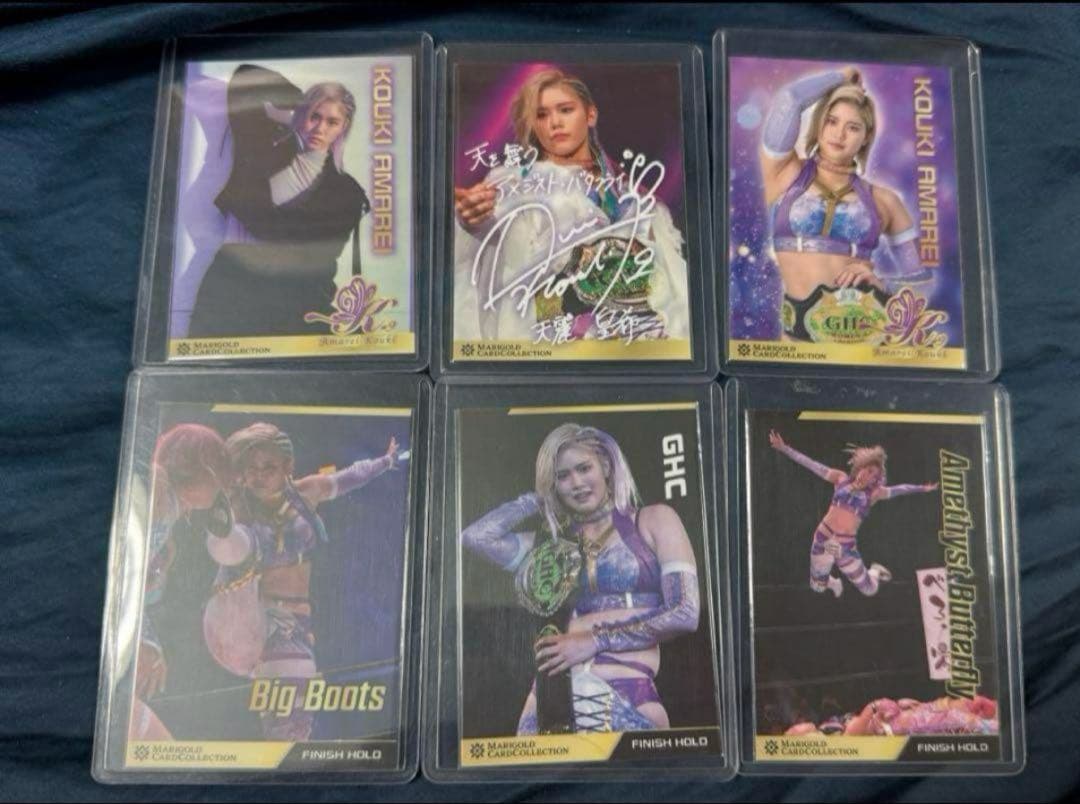 女子プロレス　マリーゴールド　トレーディングカード　天麗皇希　トレカ　6種 マリーゴールド天麗皇希。リングに舞うアメジストバタフライ | WANI