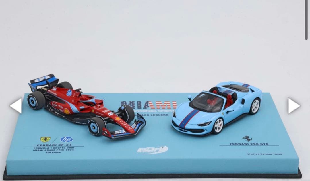 BBR フェラーリFerrari MIAMI LECLERC F1 296 予約商品 ** BBR P18267B16DIE 1/18 Ferrari SF-25 F1 Miami GP