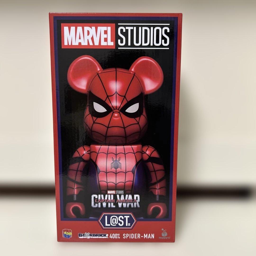 【MARVEL】L@ST賞/BE@RBRICK 400% Spider-Man BE@RBRICK (ベアブリック) スパイダーマン ベアブリックフィギュア400