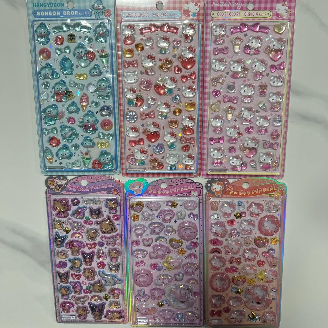 サンリオ ボンボンドロップ うるちゅるポップシール 6点セット 【正規品】 楽天市場】【予約：4月入荷予定】サンリオ ウルチュルポップ シール