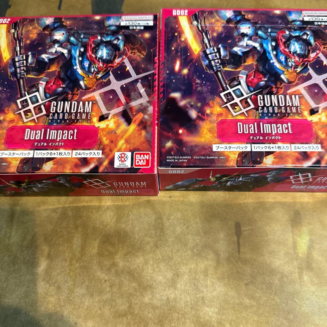 ガンダムカードゲーム デュアルインパクト2BOXセットテープ付き新品未開封GD2 BANDAI（バンダイ） Dual Impact GD02 ガンダムカードゲーム