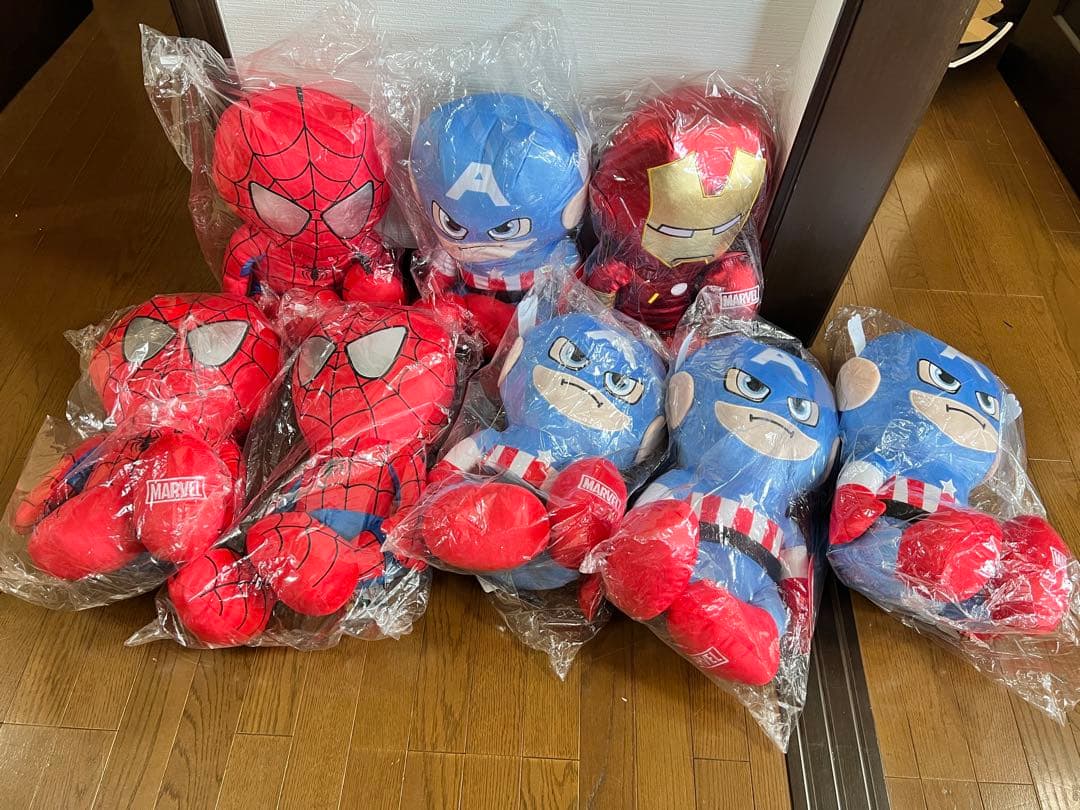【8個】MARVEL スパイダーマン アイアンマン キャプテン・アメリカ 60㎝ アイアンマン』『キャプテン・アメリカ』『スパイダーマン』の