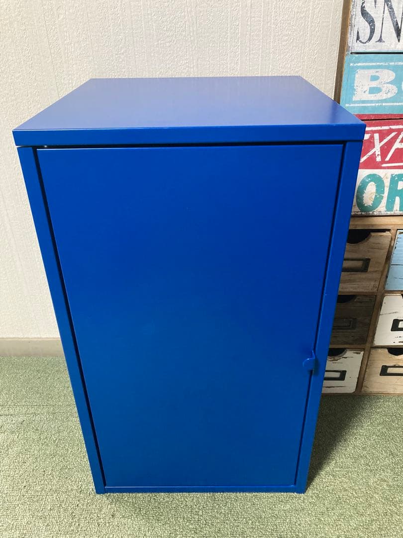 廃盤品　イケア　リックスフルトキャビネット足無し　ブルーラック 廃盤品 イケア リックスフルトキャビネット足無し ブルーラック