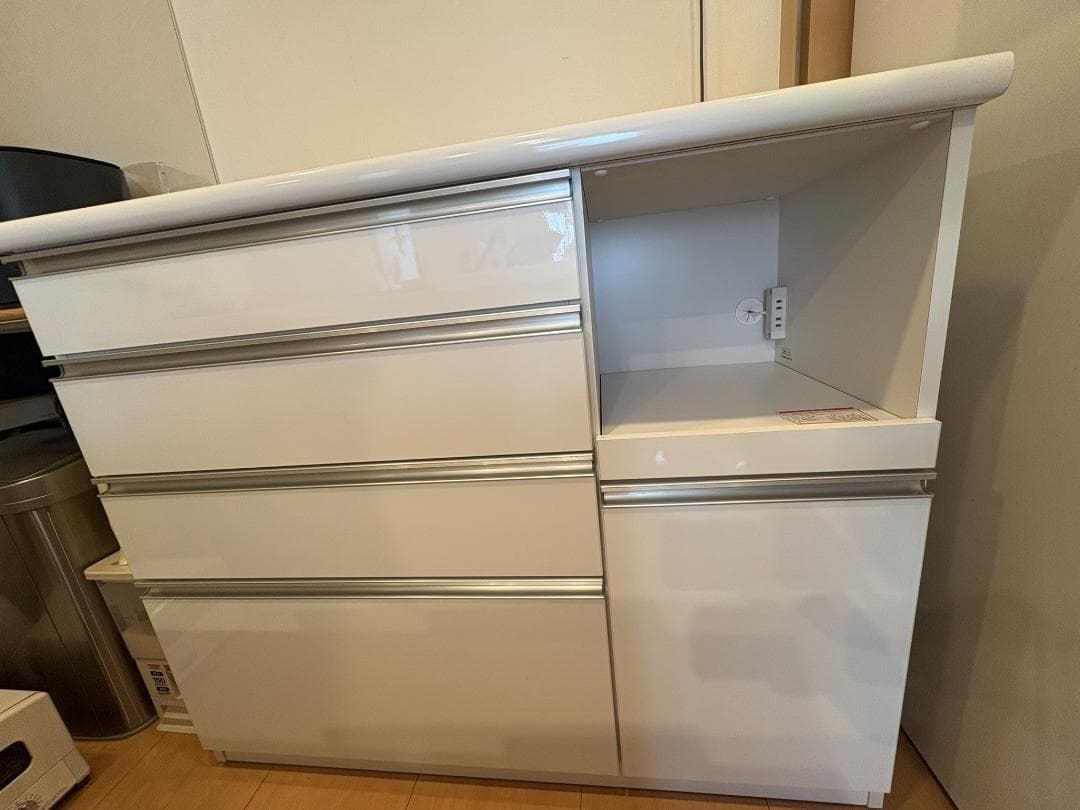 るい様限定　【大川家具】 キッチンカウンター 食器棚 完成品(日本製) 幅119cm] 大理石調 キッチンカウンター 日本製 大川家具 完成品 食器棚