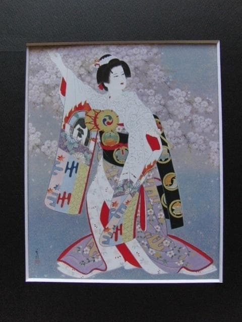 宮下壽紀、【羯鼓の舞】、希少な額装用画集より、新品額装付、状態良好 imgrc0077627104.jpg