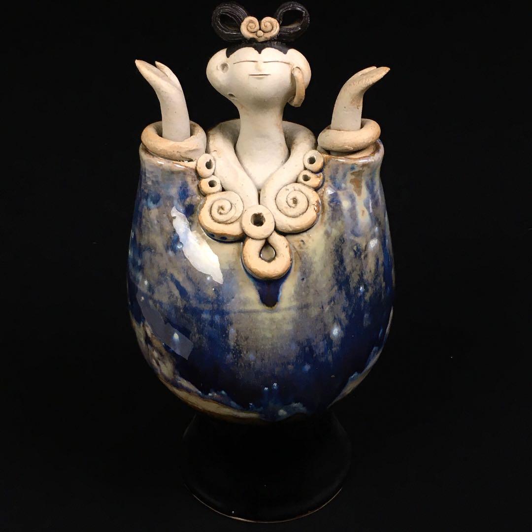 S337青芳人形 砥部焼 念ずれば花ひらく 森元青芳作 置物 S337青芳人形 砥部焼 念ずれば花ひらく 森元青芳作 置物 - メルカリ