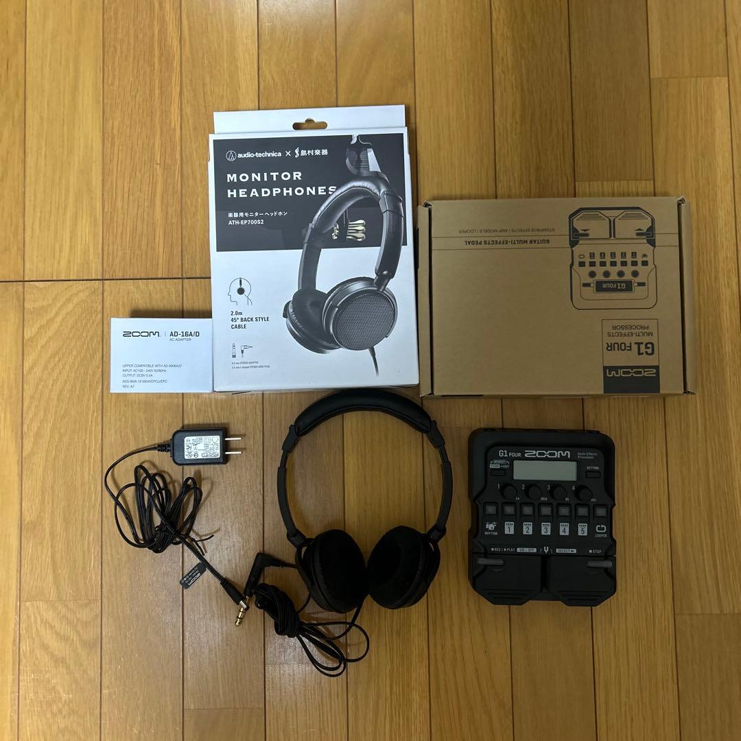 Zoom G1 FOUR エフェクターセット ズーム（zoom） ZOOM G1X FOUR + 純正ACアダプター「AD-16A/D」セット