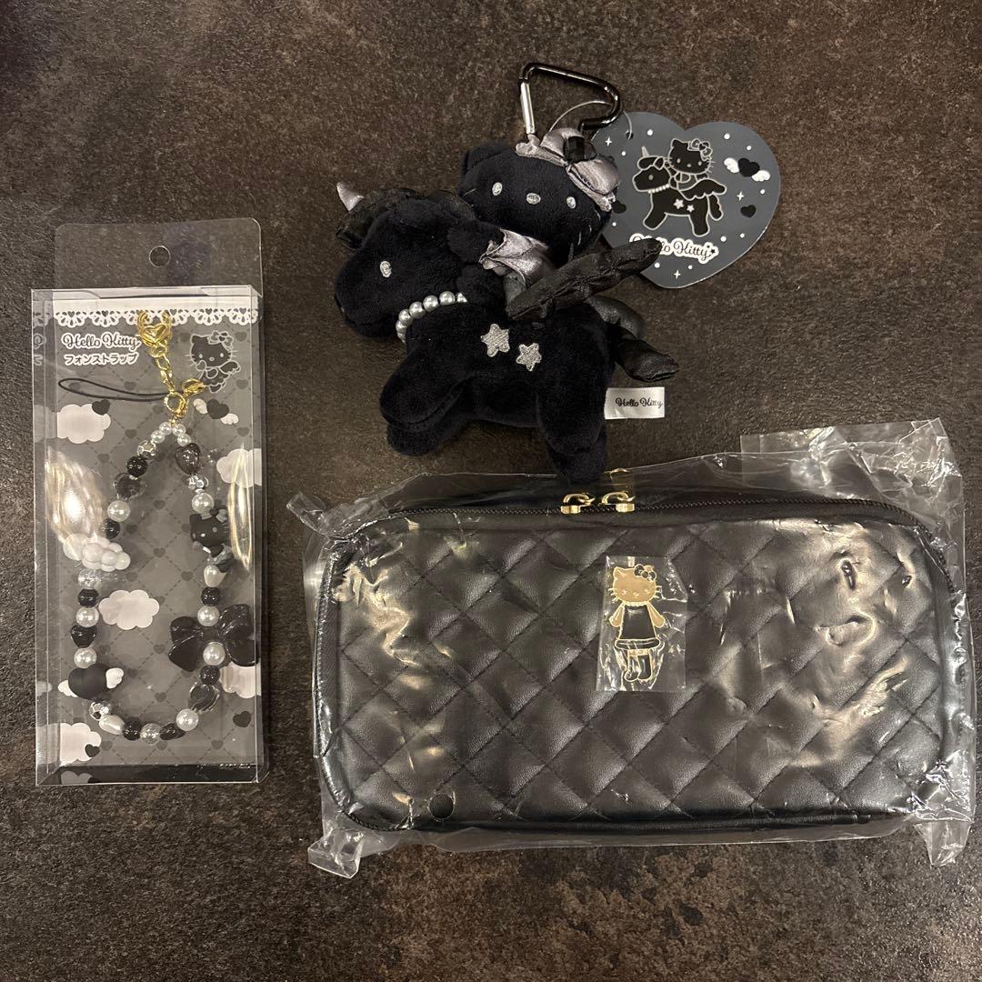 Hello Kitty ブラック クラッチバッグ セット s-l400.jpg