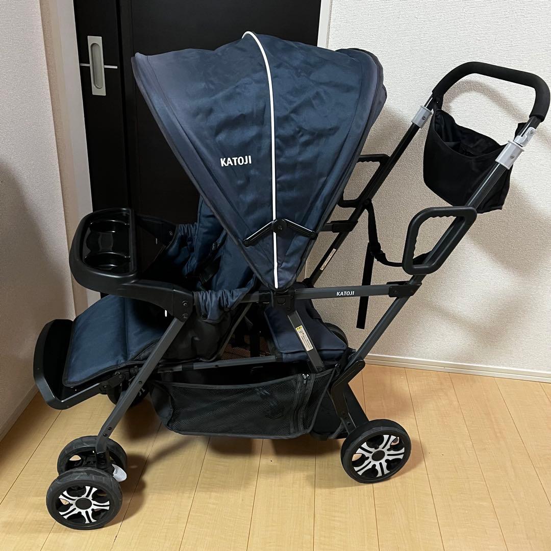 最終価格　カトージ　二人乗りベビーカー　ネイビー　ベビーカー　ベビー
