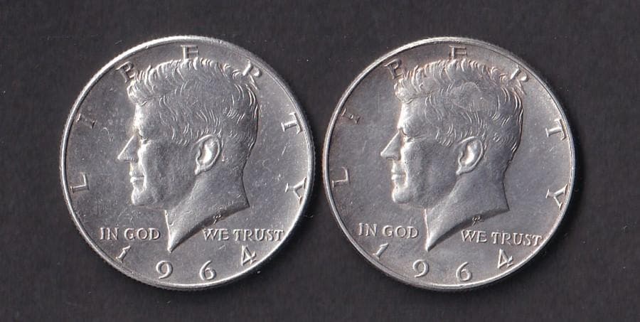 アメリカ 　ハーフダラー銀貨 　ケネディ ２枚 1964年