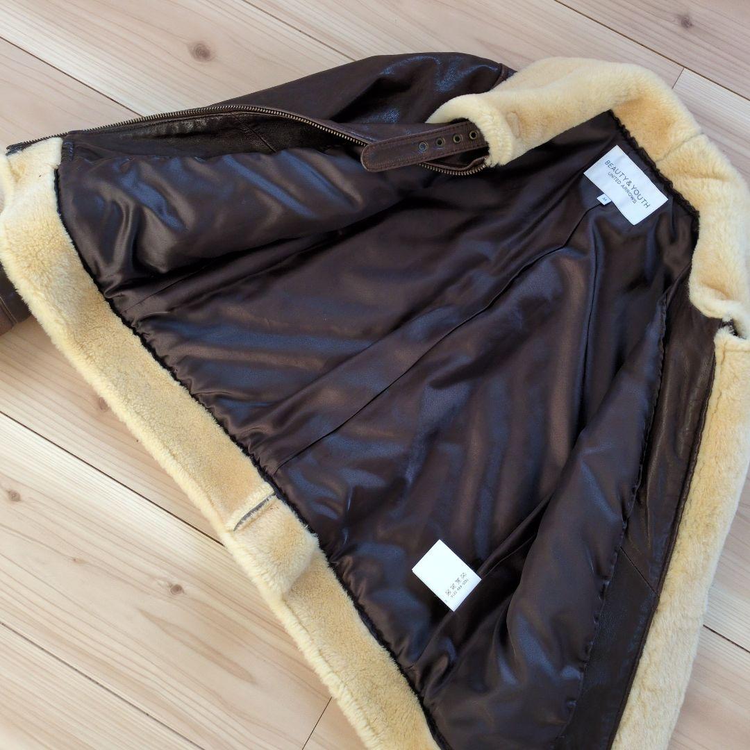 ムートン　レザー フライトジャケット　アローズ