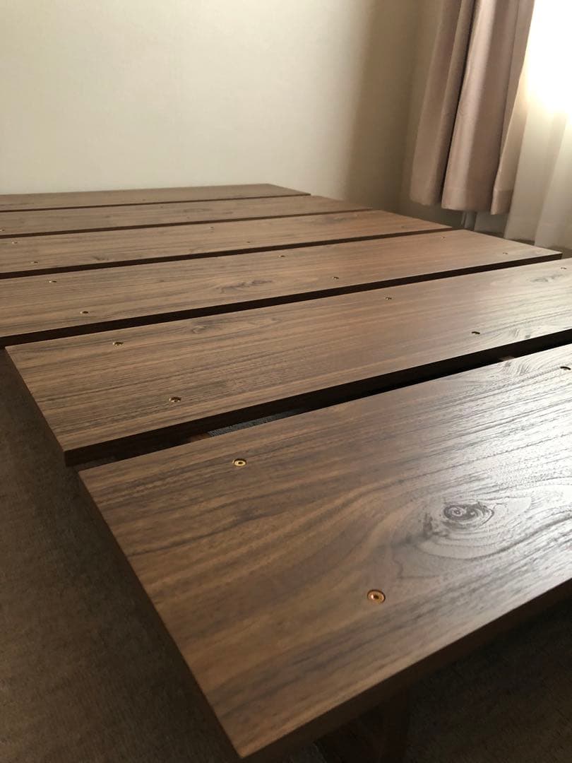 木製セミダブルすのこベッド(ロータイプ)