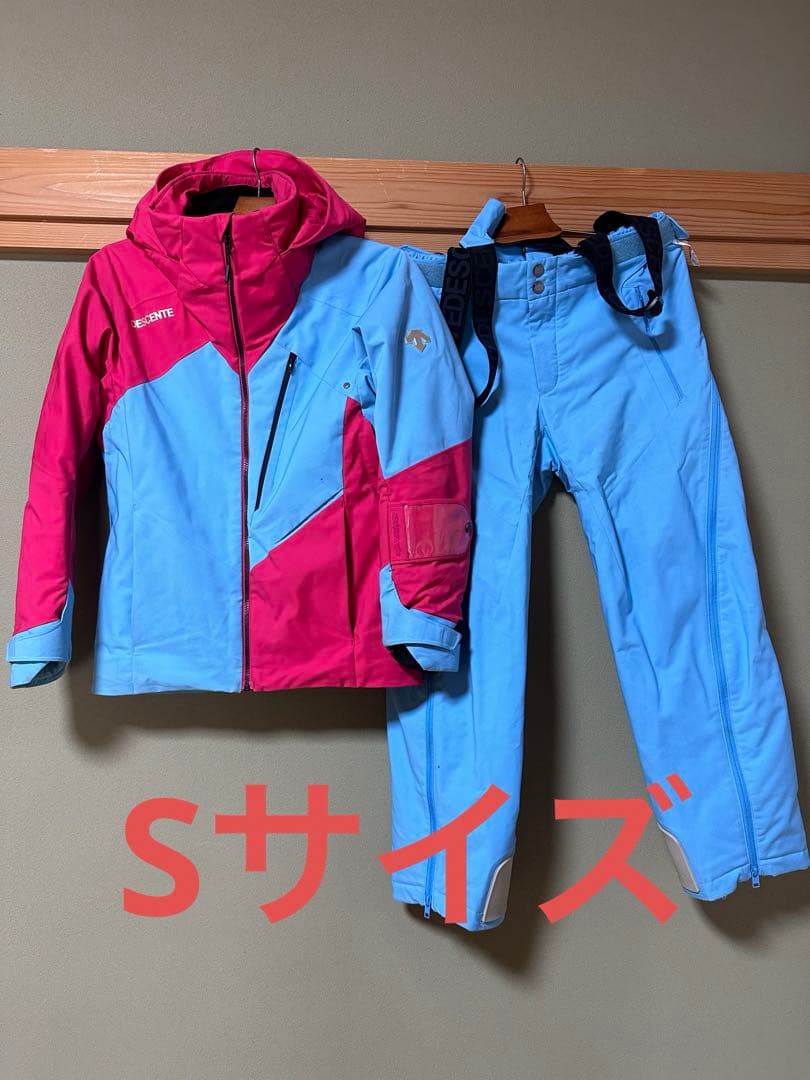 DESCENTE スキーウェア ピンクと水色