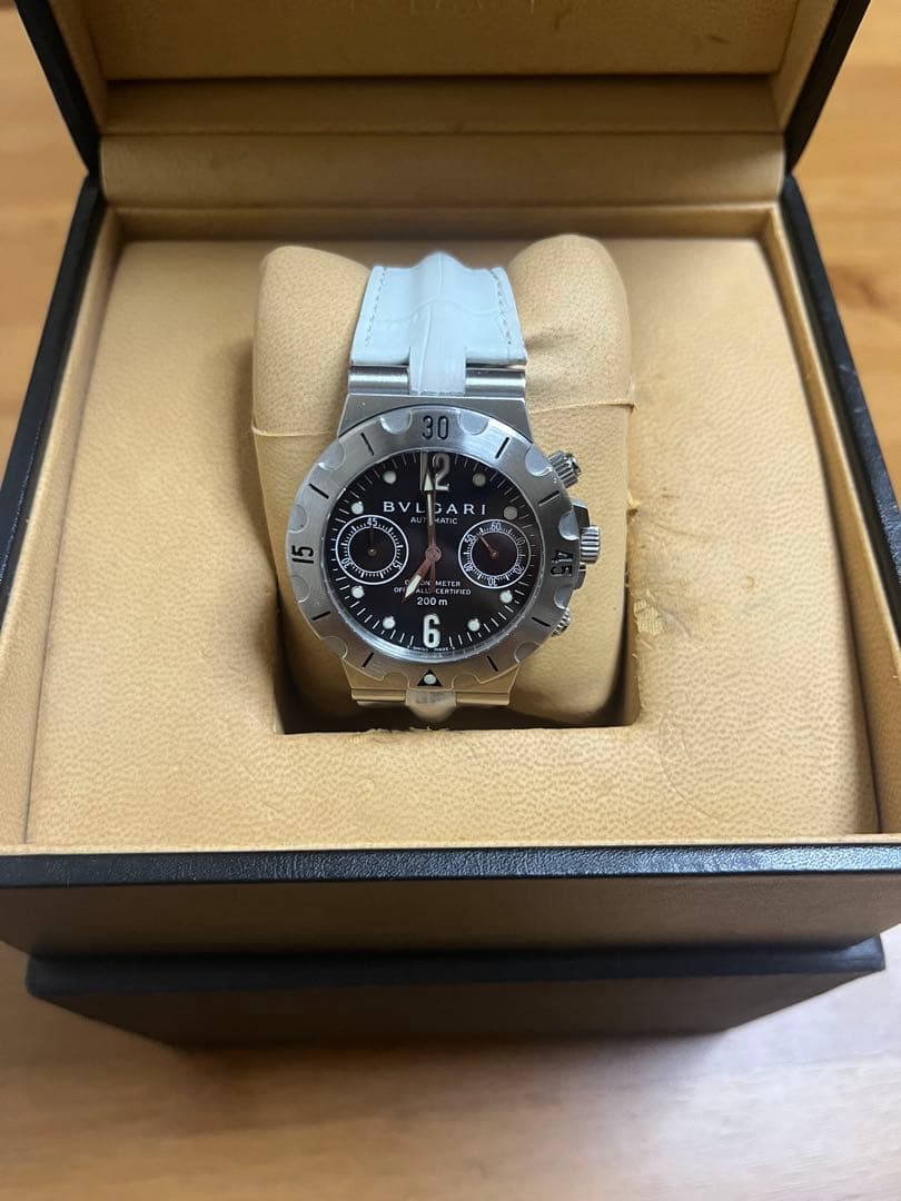美品 ブルガリ ディアゴノ スクーバ クロノ オートマティック メンズ