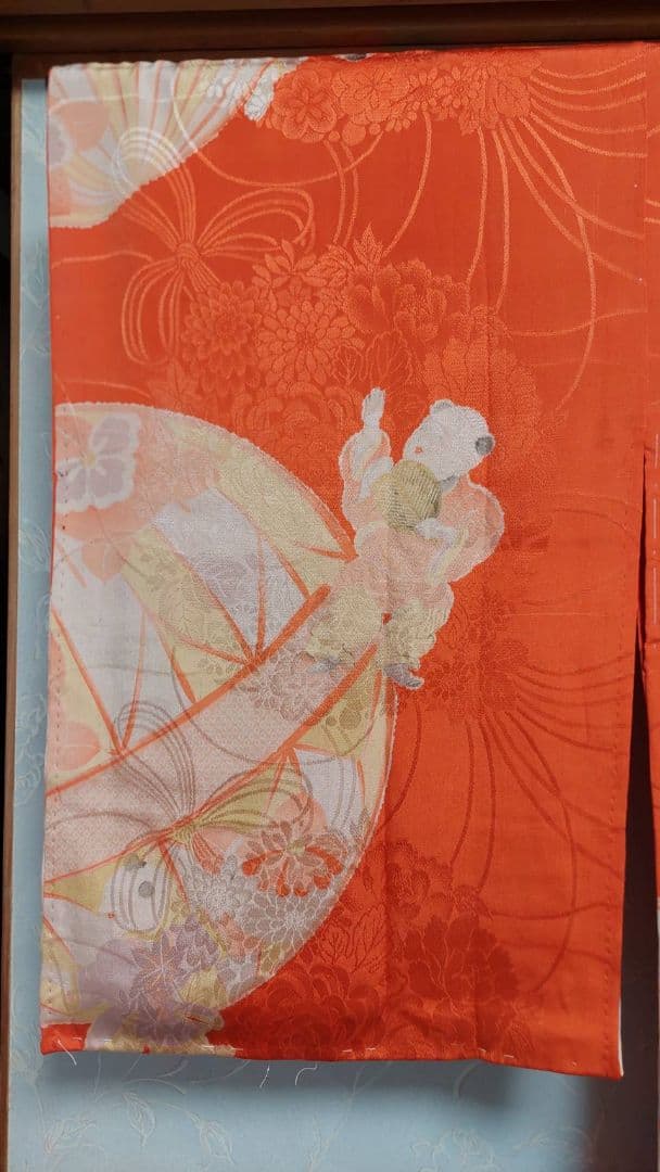 NA48アンティーク子供着物長襦袢正絹綺麗美品着丈120センチ裄丈62センチ